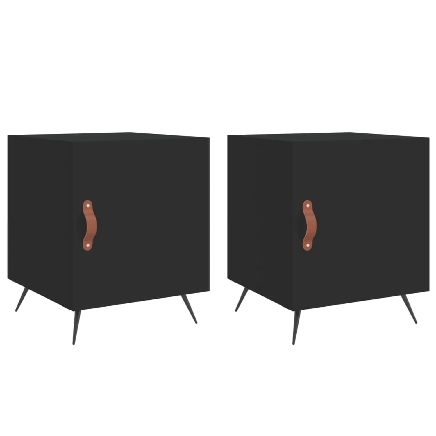 vidaXL Nachttische 2 Stk Schwarz 40x40x50 cm Holzwerkstoff Modell 8 vidaXL Nachttische 2 Stk Schwarz 40x40x50 cm Holzwerkstoff Modell 8 von VIDAXL