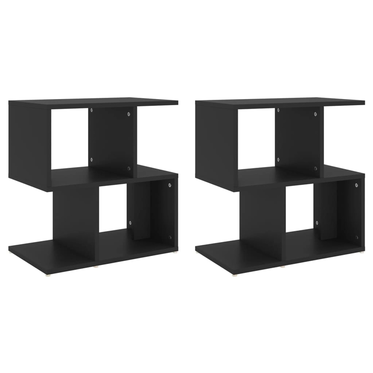 vidaXL Nachttische 2 Stk Schwarz 50x30x51,5 cm Holzwerkstoff vidaXL Nachttische 2 Stk Schwarz 50x30x51,5 cm Holzwerkstoff von VIDAXL