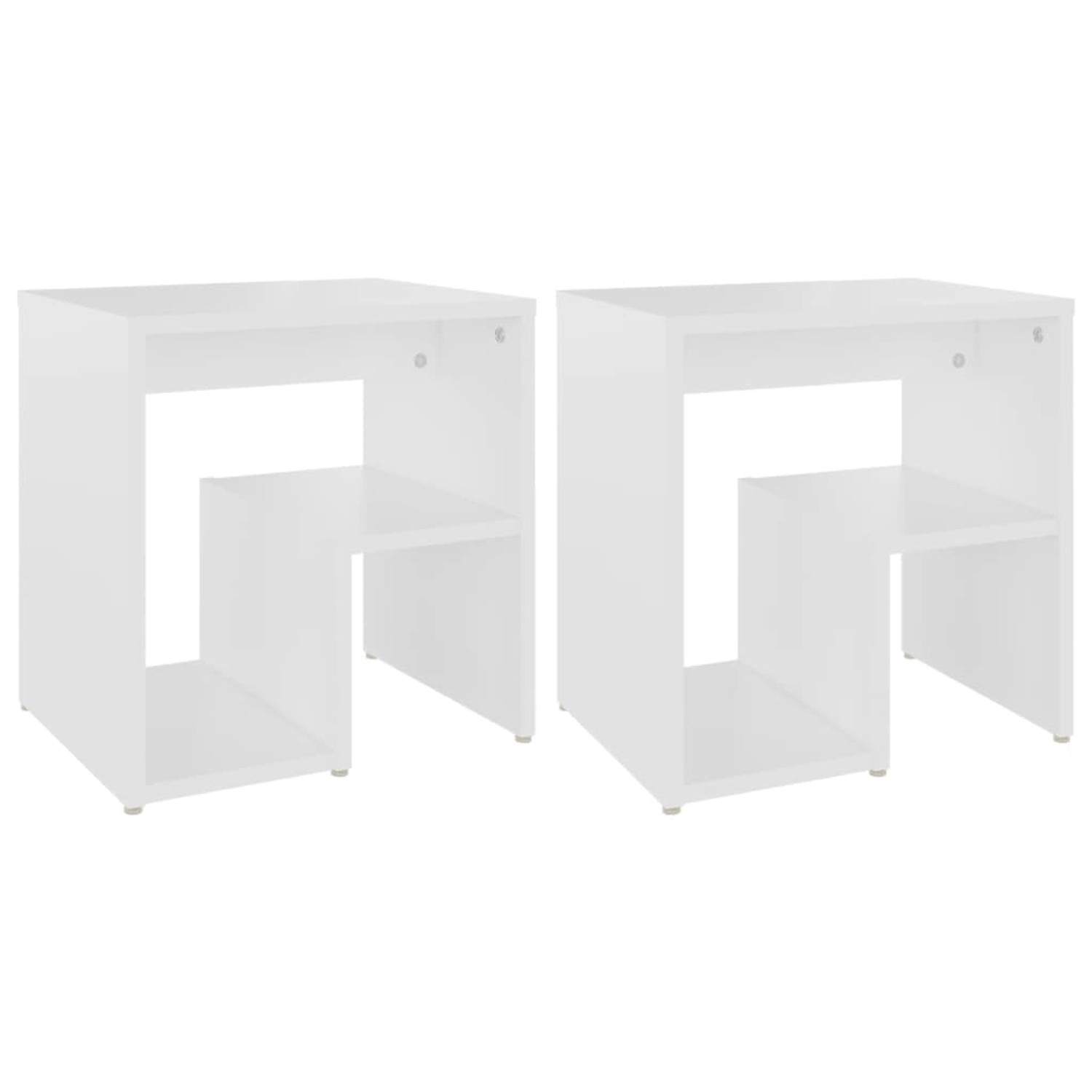 vidaXL Nachttische 2 Stk Weiß 40x30x40 cm Holzwerkstoff Modell 1 von VIDAXL