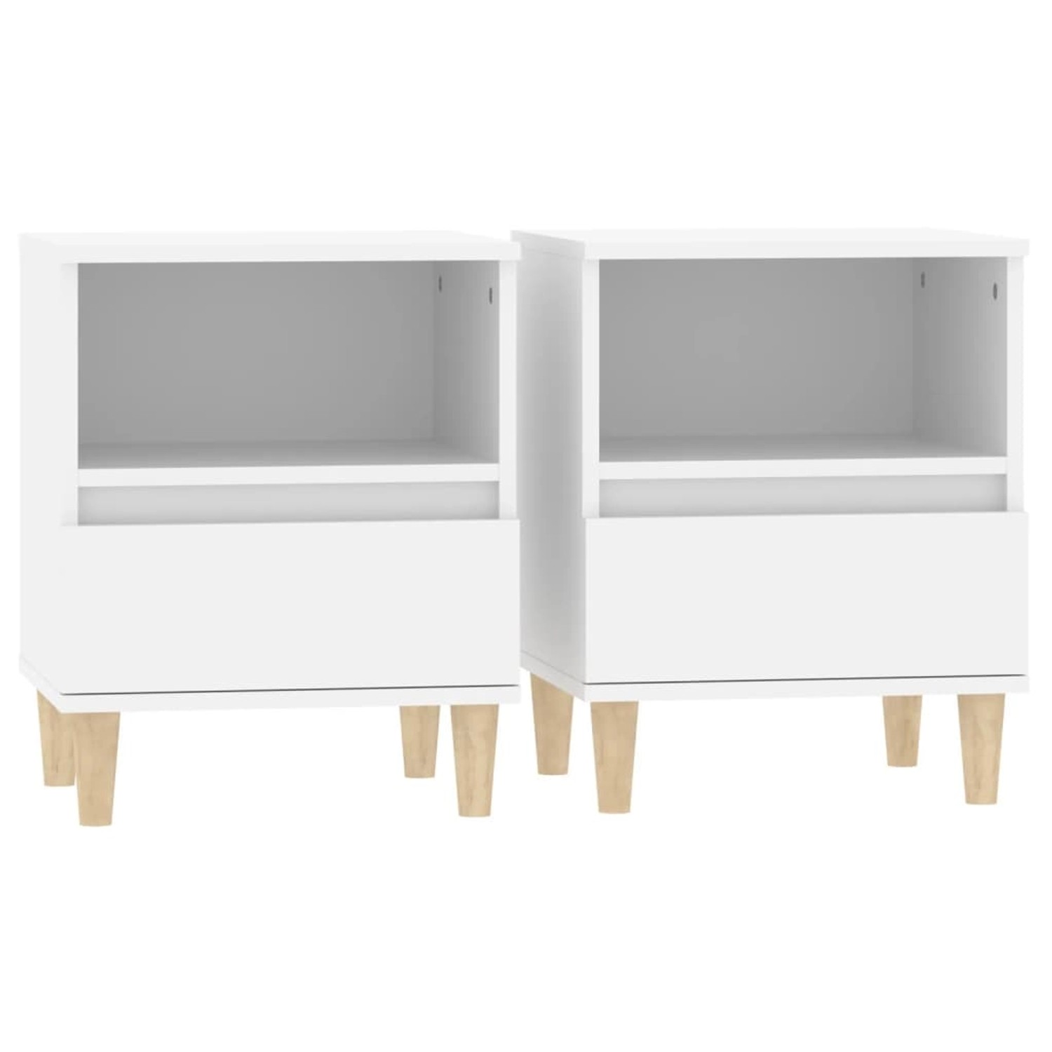 vidaXL Nachttische 2 Stk Weiß 40x35x50 cm Modell 3 von VIDAXL