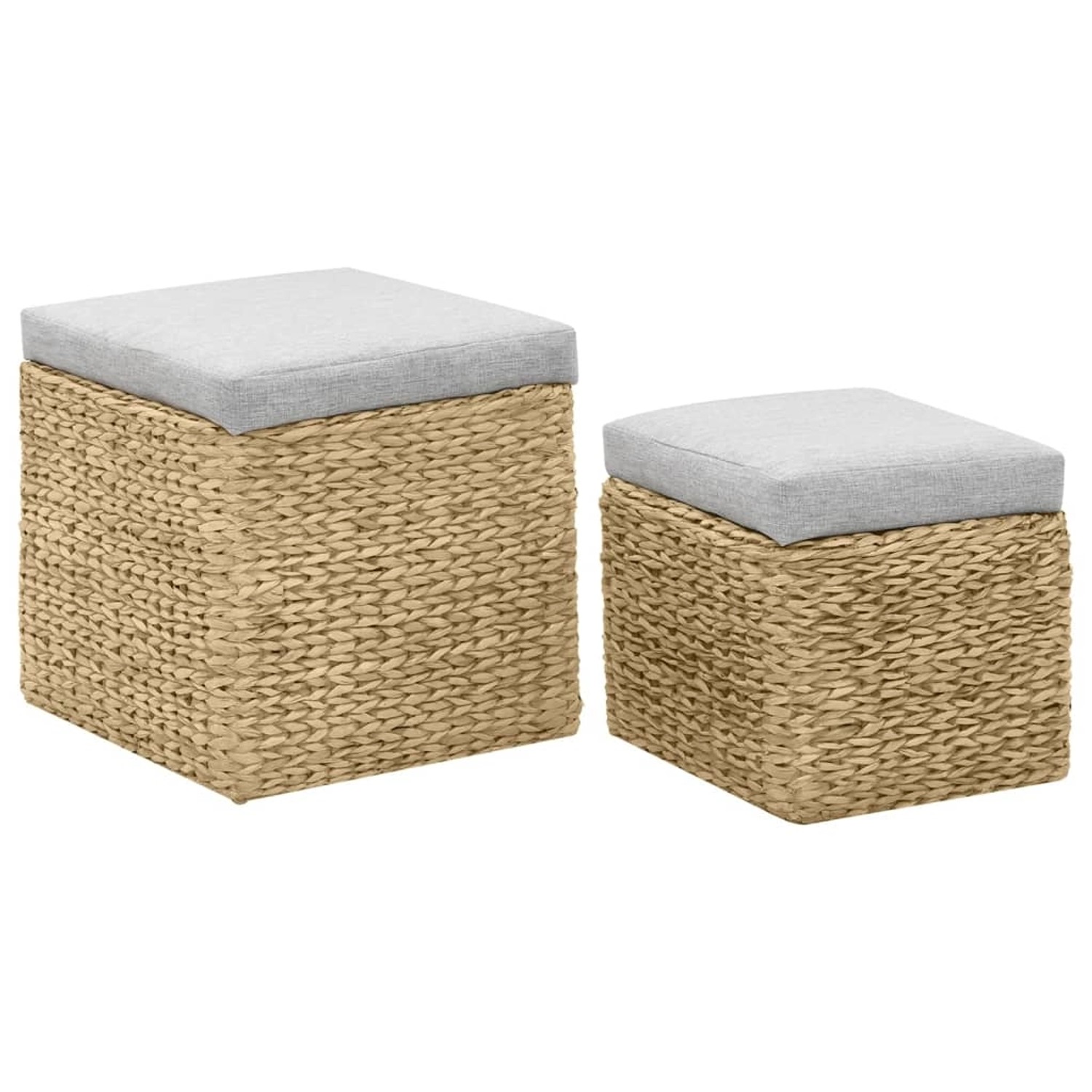 vidaXL Ottoman-Set 2 Stk. Seegras Grau vidaXL Ottoman-Set 2 Stk. Seegras Grau von VIDAXL