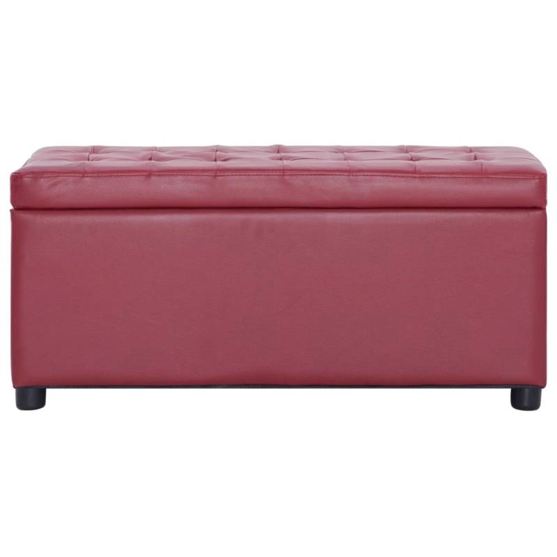 vidaXL Ottoman mit Stauraum 87,5 cm Weinrot Kunstleder von VIDAXL