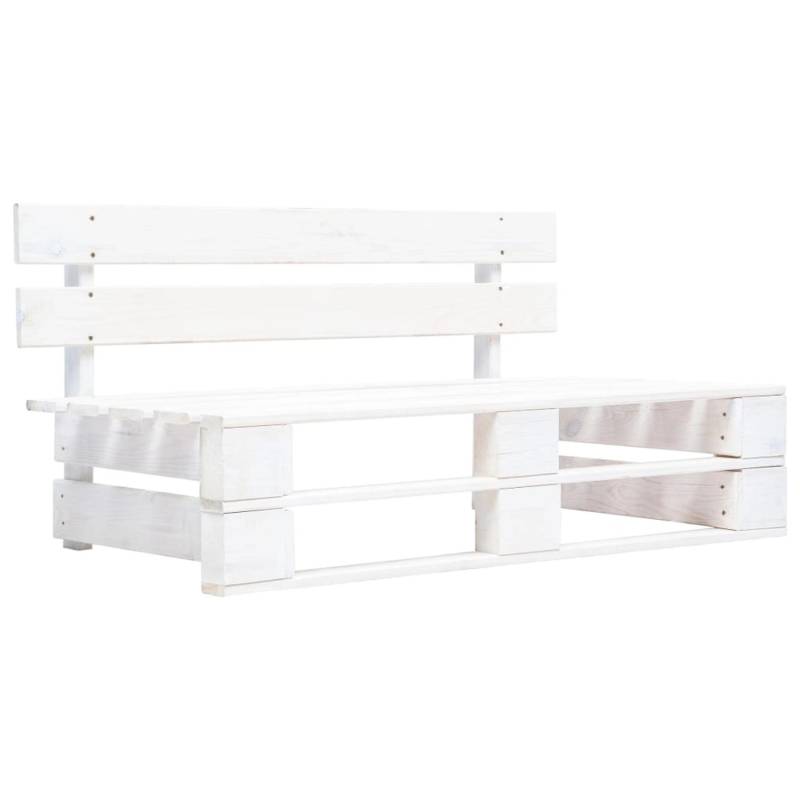 vidaXL Outdoor-Bank Paletten Holz Weiß 45759 von VIDAXL