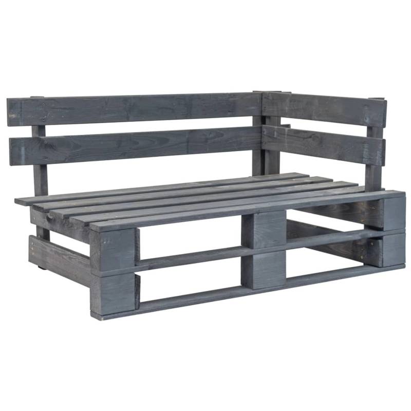 vidaXL Outdoor-Eckbank Paletten Holz Grau 44698 von VIDAXL