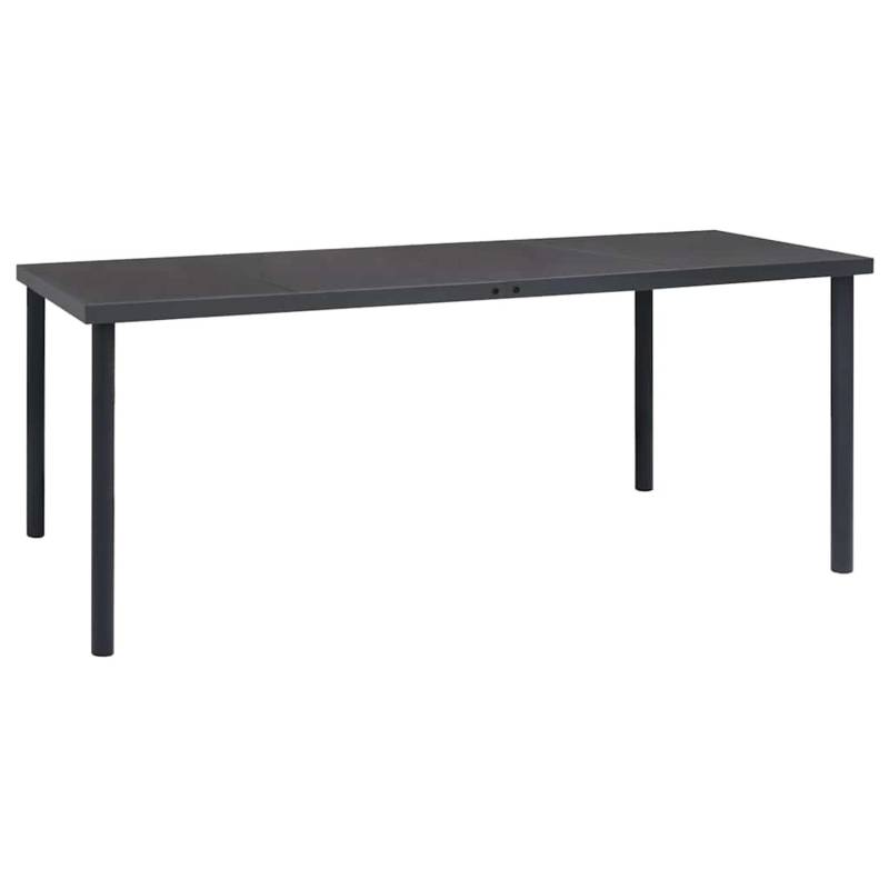 vidaXL Outdoor-Esstisch Anthrazit 190x90x74 cm Stahl 313088 von VIDAXL