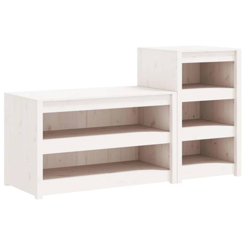 vidaXL Outdoor-Küchenschränke 2 Stk Weiß Massivholz Kiefer Modell 1 von VIDAXL