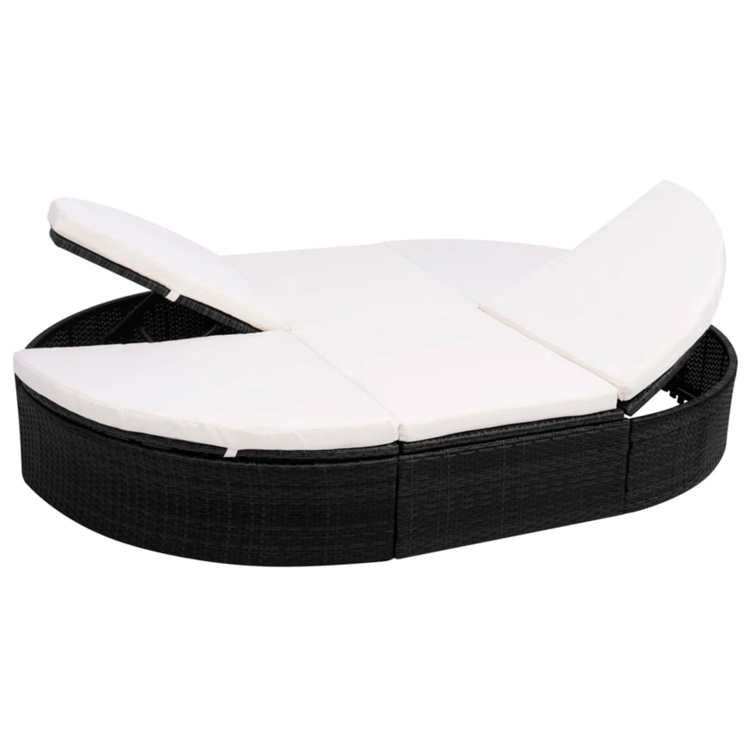 vidaXL Outdoor-Loungebett mit Kissen Poly Rattan Schwarz vidaXL Outdoor-Loungebett mit Kissen Poly Rattan Schwarz von VIDAXL