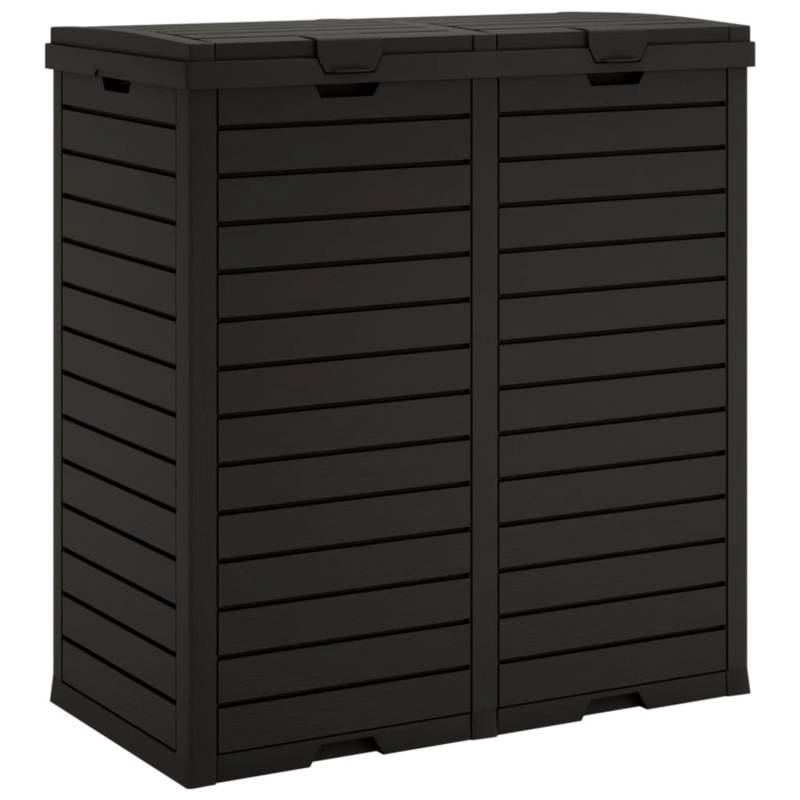 vidaXL Outdoor-Mülltonne Schwarz 78x41x86 cm Polypropylen 1740944 von VIDAXL