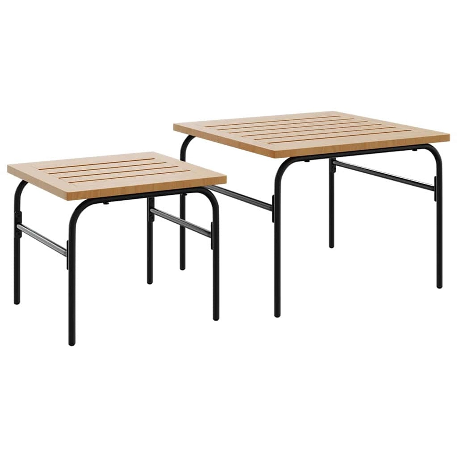 vidaXL Outdoor-Satztische 2 Stk Braun und Schwarz Stahl 4009307 vidaXL Outdoor-Satztische 2 Stk Braun und Schwarz Stahl 4009307 von VIDAXL