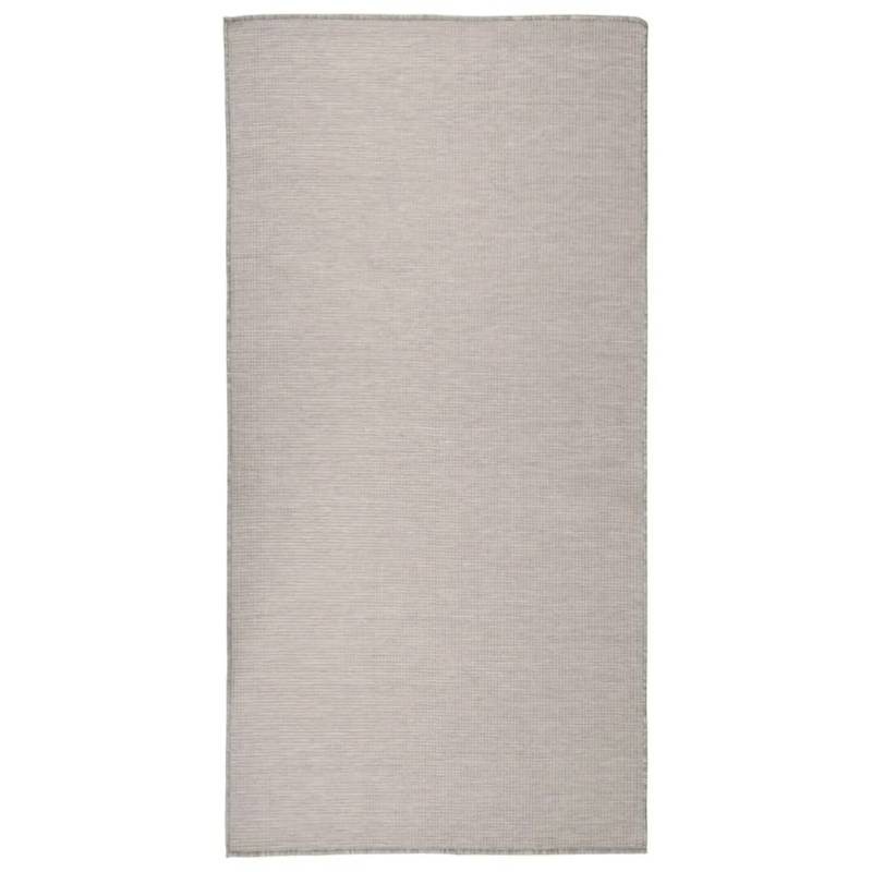 vidaXL Outdoorteppich Flachgewebe 100x200 Cm Taupe 1123950 von VIDAXL