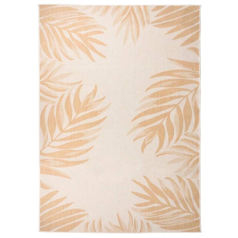 vidaXL Outdoorteppich Flachgewebe 140x200 Cm Blattmuster 1124029 von VIDAXL