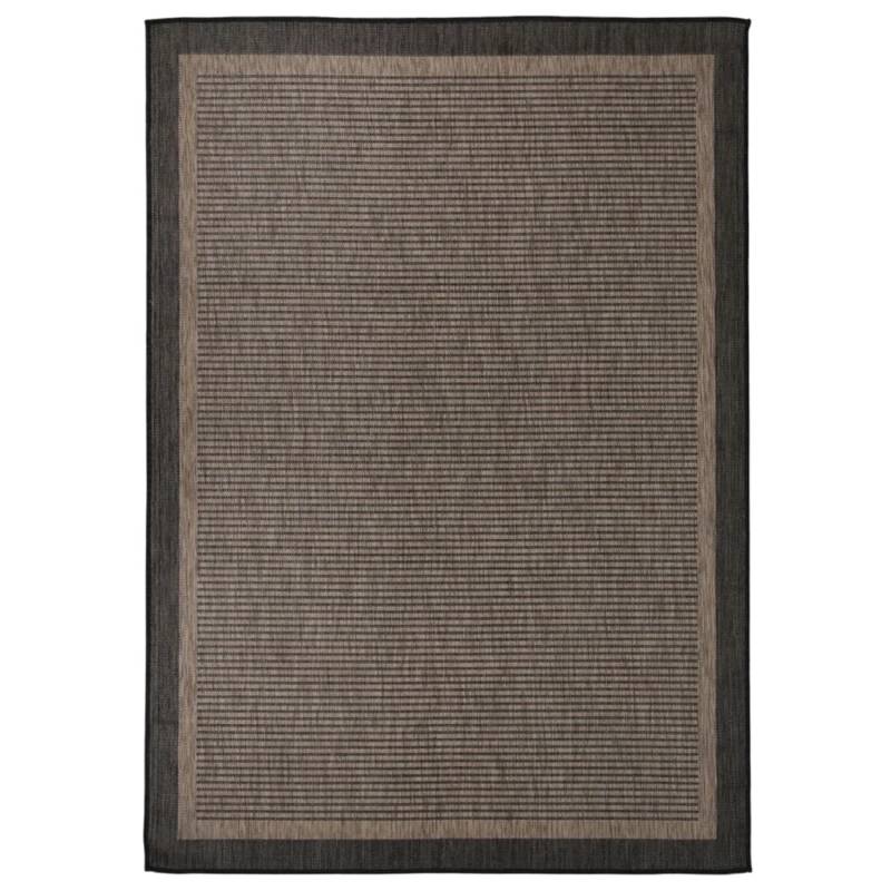 vidaXL Outdoorteppich Flachgewebe 140x200 Cm Dunkelbraun 1124015 von VIDAXL