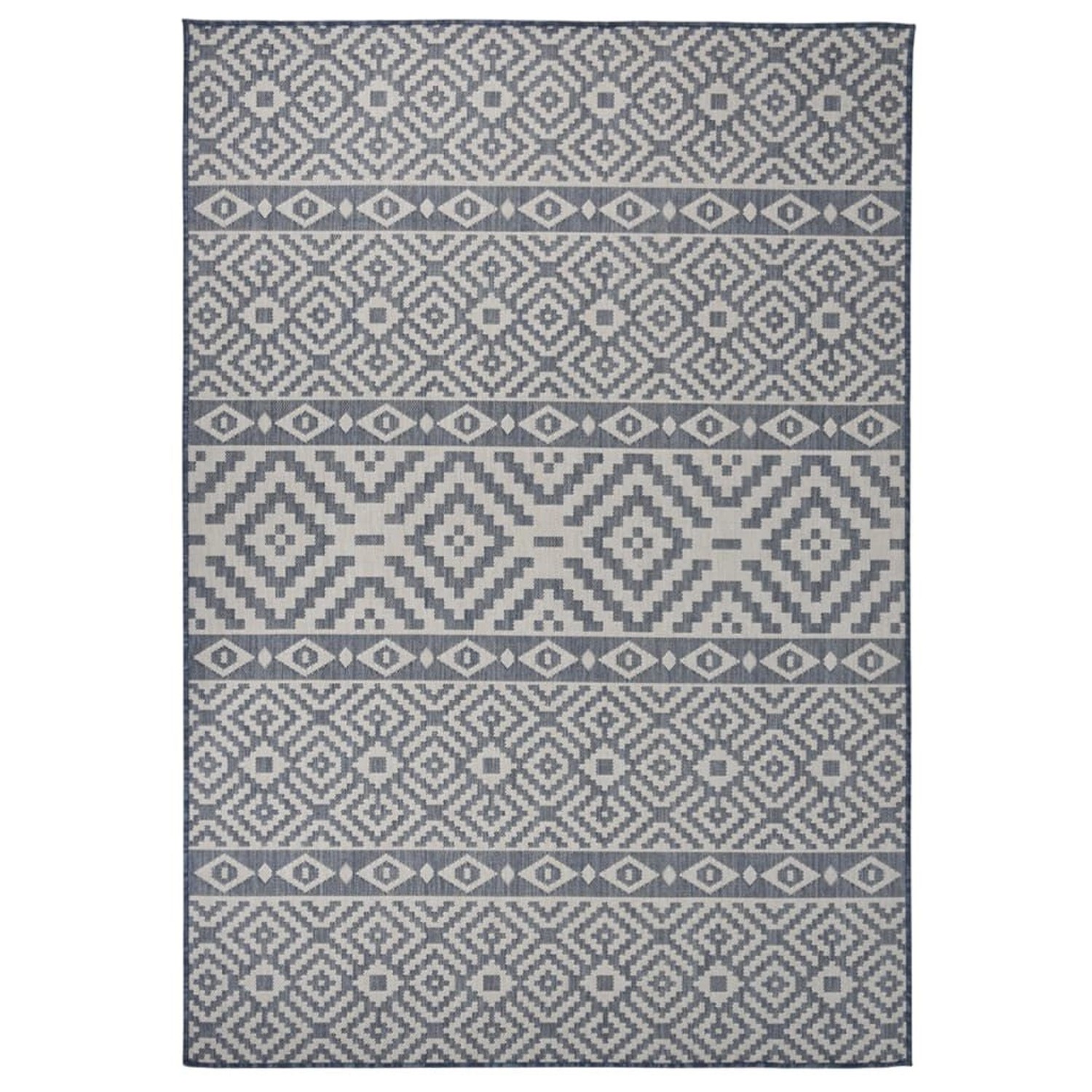 vidaXL Outdoorteppich Flachgewebe 160x230 Cm Blau Gestreift 1124009 vidaXL Outdoorteppich Flachgewebe 160x230 Cm Blau Gestreift 1124009 von VIDAXL