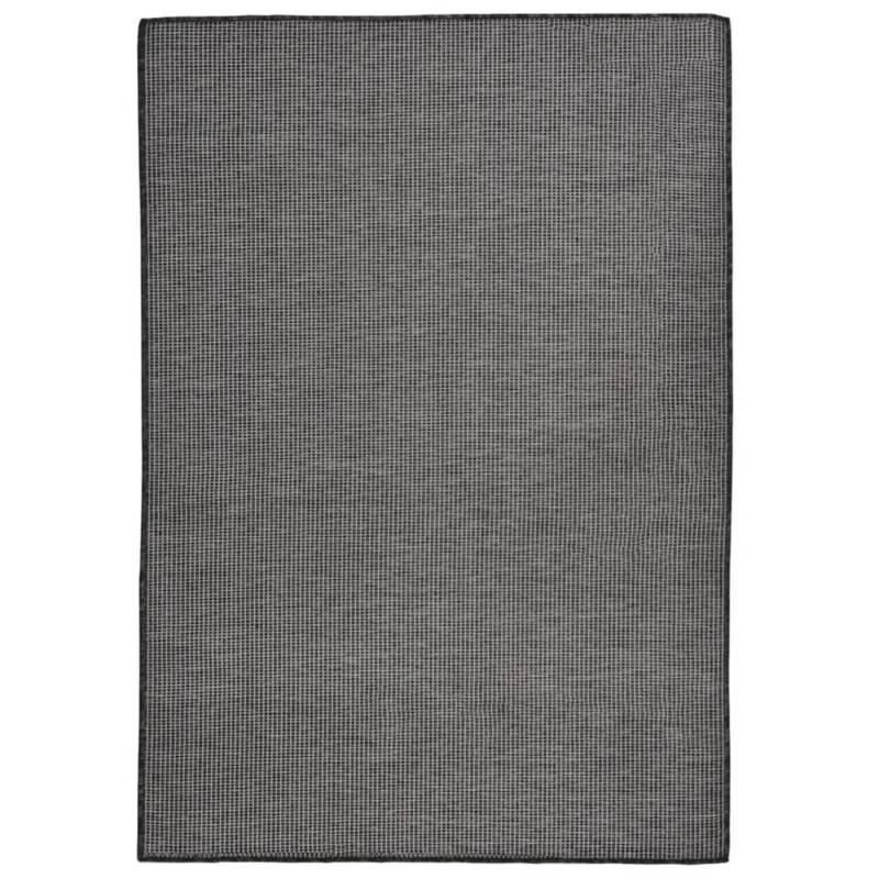 vidaXL Outdoorteppich Flachgewebe 160x230 Cm Grau 1123946 von VIDAXL