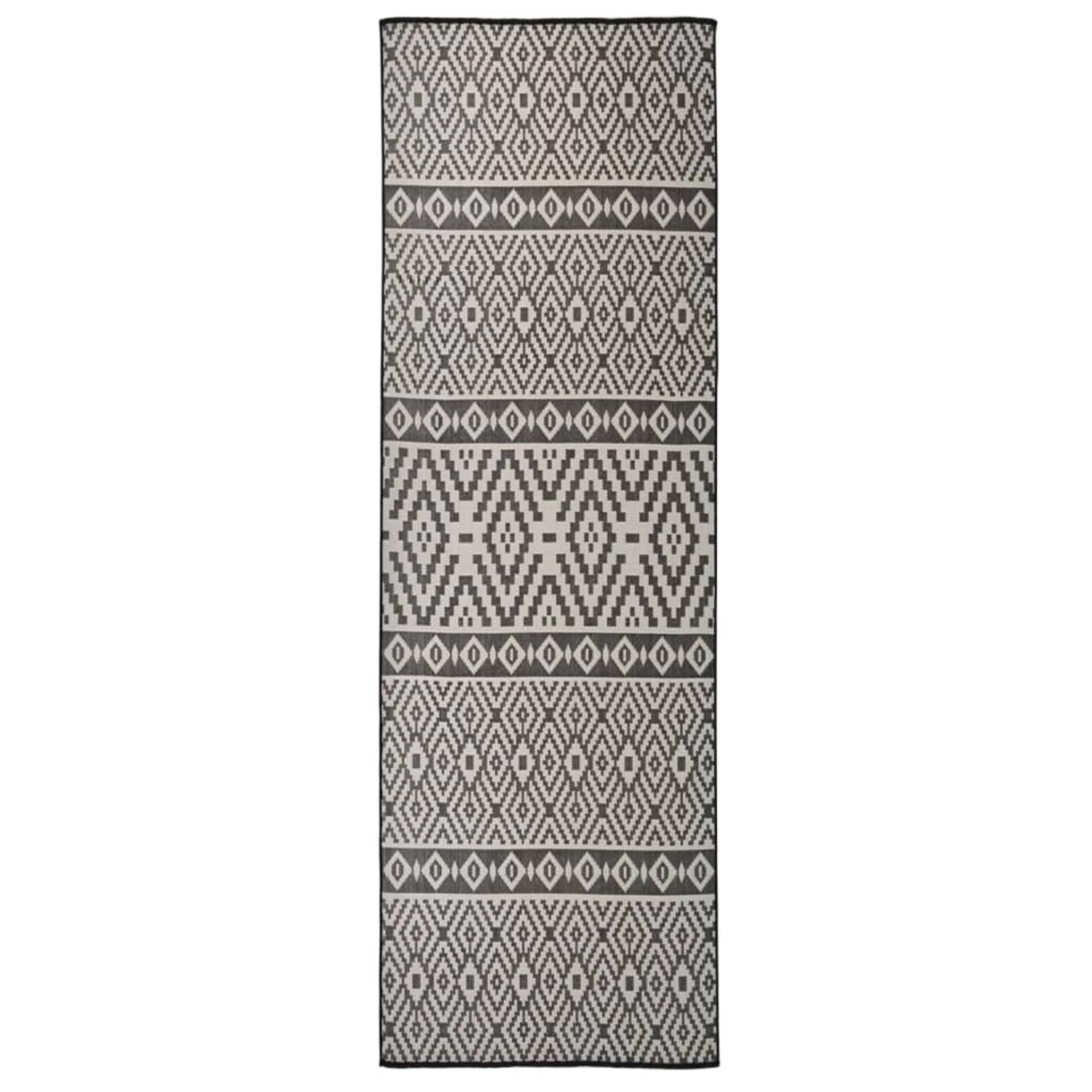 vidaXL Outdoorteppich Flachgewebe 80x250 Cm Schwarz Gestreift 1124019 vidaXL Outdoorteppich Flachgewebe 80x250 Cm Schwarz Gestreift 1124019 von VIDAXL