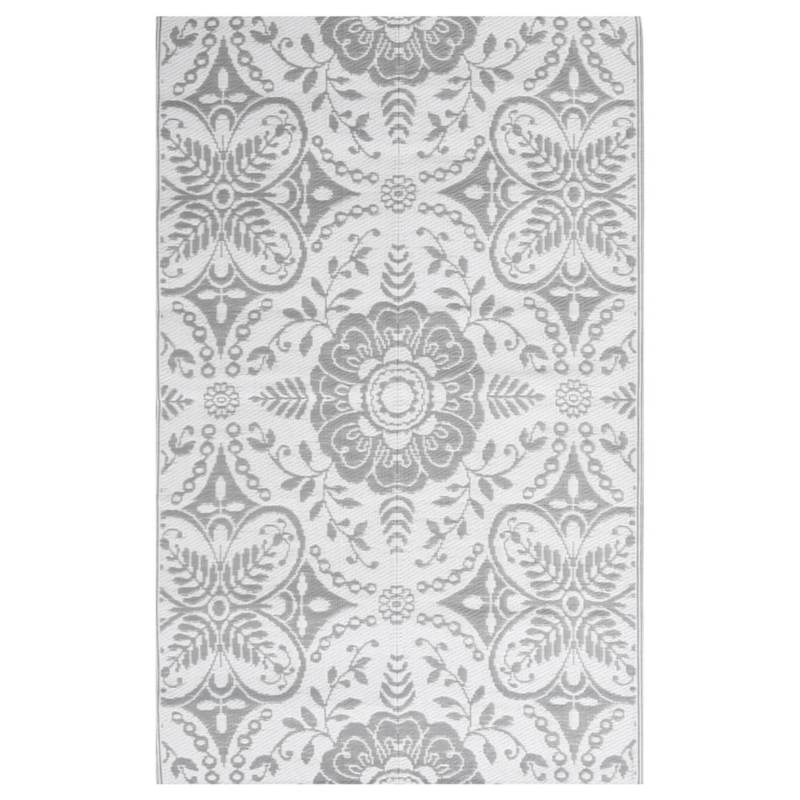 vidaXL Outdoorteppich Hellgrau 140x200 Cm Pp 1086026 von VIDAXL