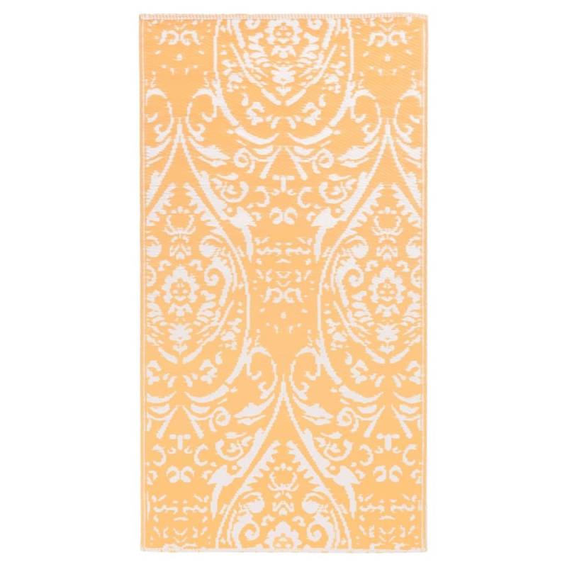 vidaXL Outdoorteppich Orange Und Weiß 120x180 Cm Pp 643981 von VIDAXL