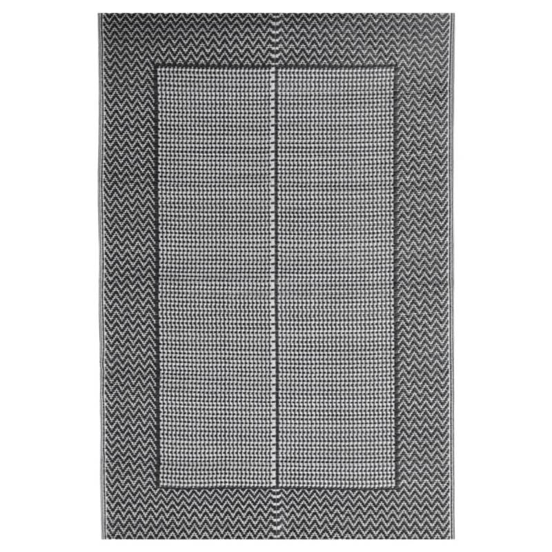 vidaXL Outdoorteppich Schwarz 140x200 Cm Pp 1085962 von VIDAXL