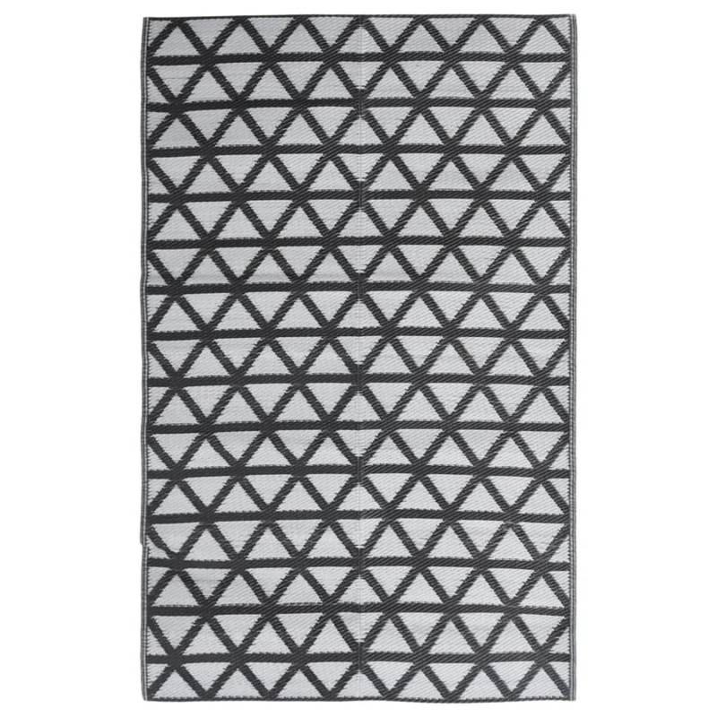 vidaXL Outdoorteppich Schwarz 140x200 Cm Pp 1085971 von VIDAXL