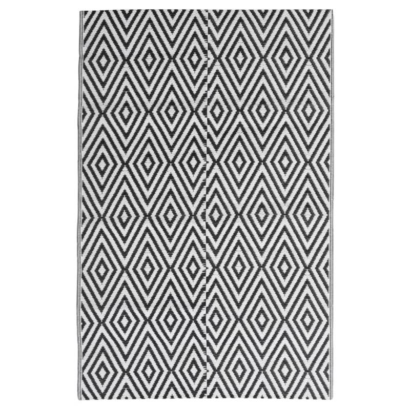 vidaXL Outdoorteppich Schwarz 140x200 Cm Pp 1085999 von VIDAXL
