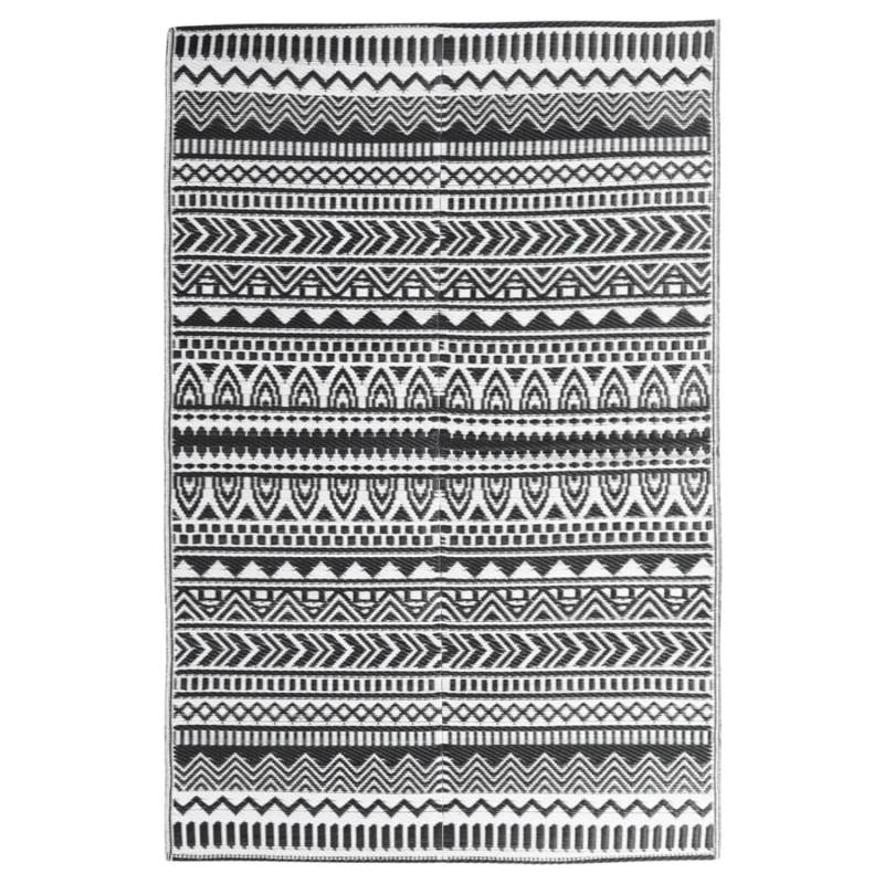 vidaXL Outdoorteppich Schwarz 160x230 Cm Pp 1085279 von VIDAXL