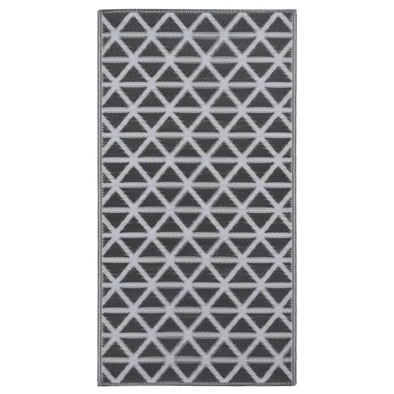 vidaXL Outdoorteppich Schwarz 190x290 Cm Pp 643939 von VIDAXL
