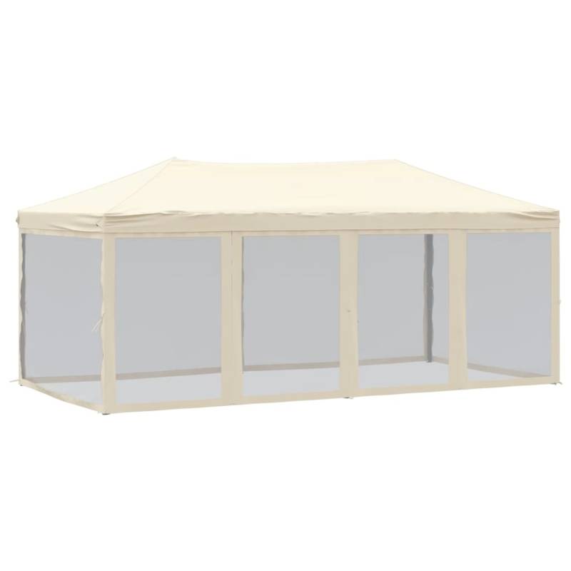 vidaXL Partyzelt Faltbar mit Seitenwänden Creme 3x6 m von VIDAXL