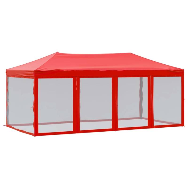 vidaXL Partyzelt Faltbar mit Seitenwänden Rot 3x6 m von VIDAXL