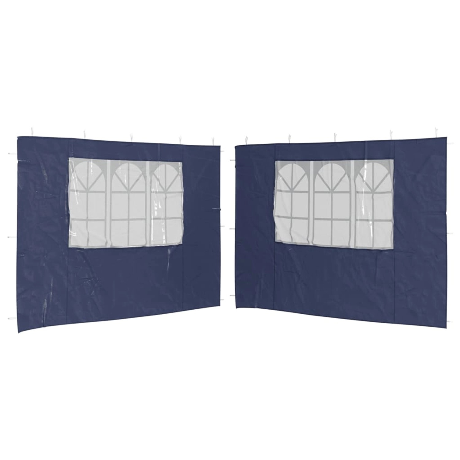 vidaXL Partyzelt-Seitenwände 2 Stück mit Fenster PE Blau vidaXL Partyzelt-Seitenwände 2 Stück mit Fenster PE Blau von VIDAXL