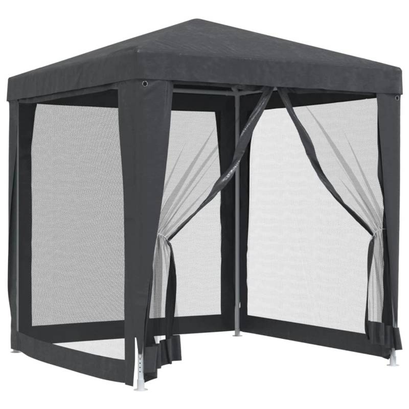 vidaXL Partyzelt mit 4 Mesh-Seitenwänden Anthrazit 2x2 m HDPE von VIDAXL