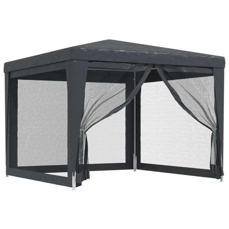 vidaXL Partyzelt mit 4 Mesh-Seitenwänden Anthrazit 3x3 m HDPE von VIDAXL