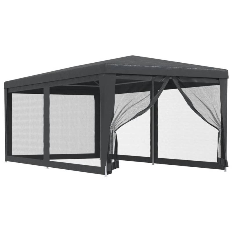 vidaXL Partyzelt mit 6 Mesh-Seitenwänden Anthrazit 3x6 m HDPE von VIDAXL
