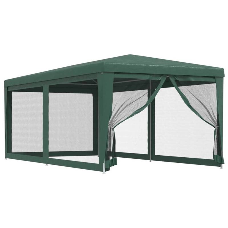 vidaXL Partyzelt mit 6 Mesh-Seitenwänden Grün 3x6 m HDPE von VIDAXL