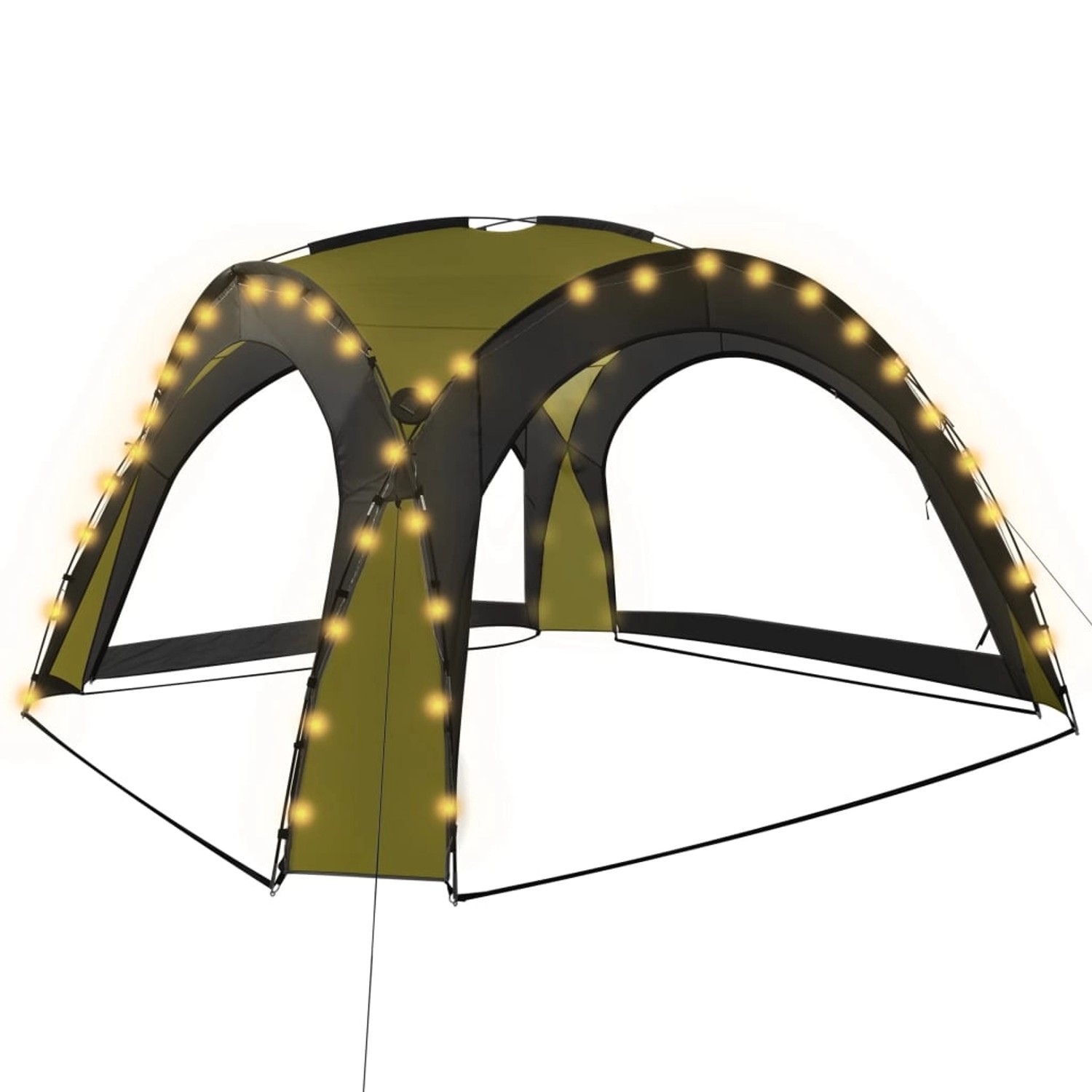 vidaXL Partyzelt mit LED und 4 Seitenwänden 3,6x3,6x2,3 m Grün vidaXL Partyzelt mit LED und 4 Seitenwänden 3,6x3,6x2,3 m Grün von VIDAXL