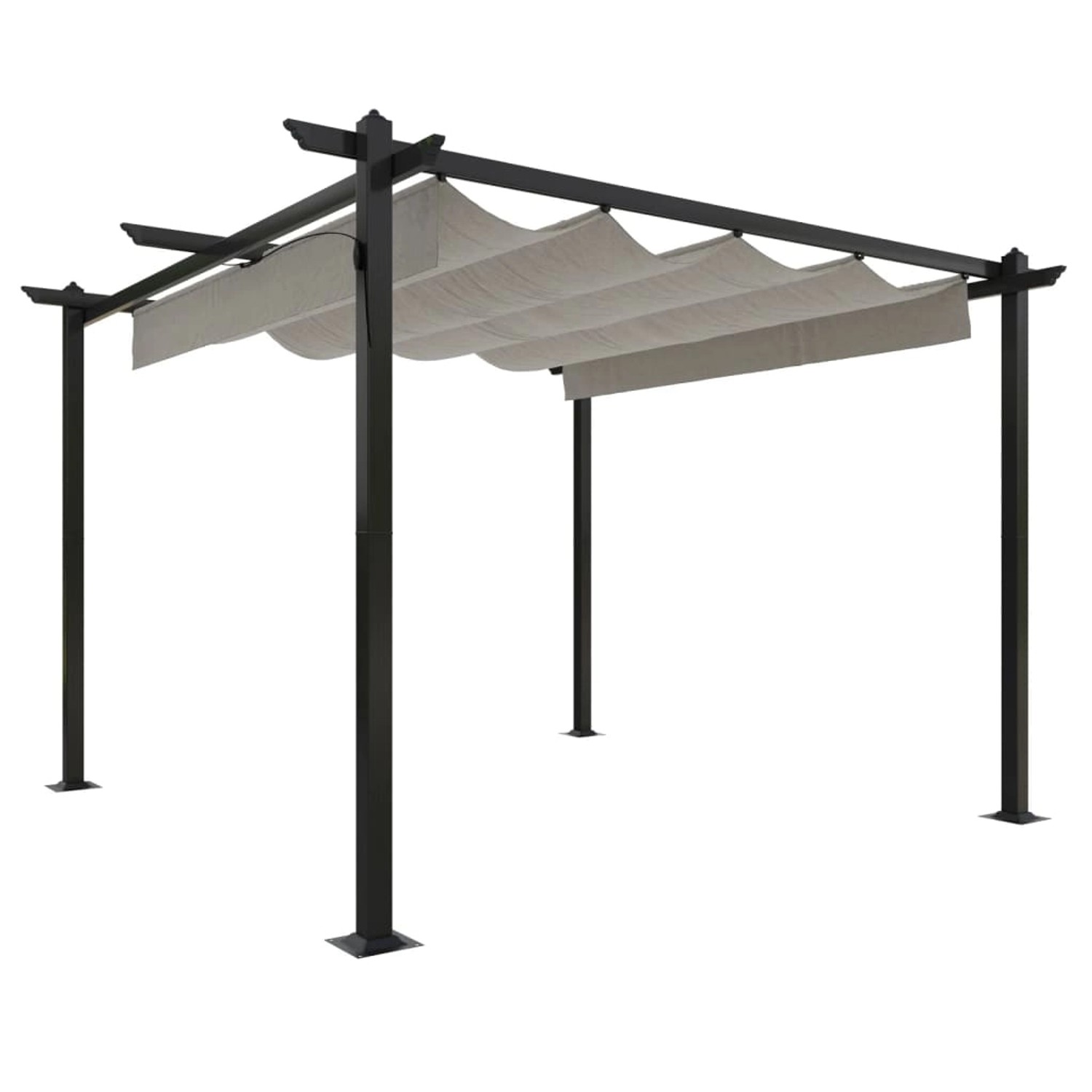 vidaXL Pavillon mit Ausziehbarem Dach 3x3 m Creme vidaXL Pavillon mit Ausziehbarem Dach 3x3 m Creme von VIDAXL