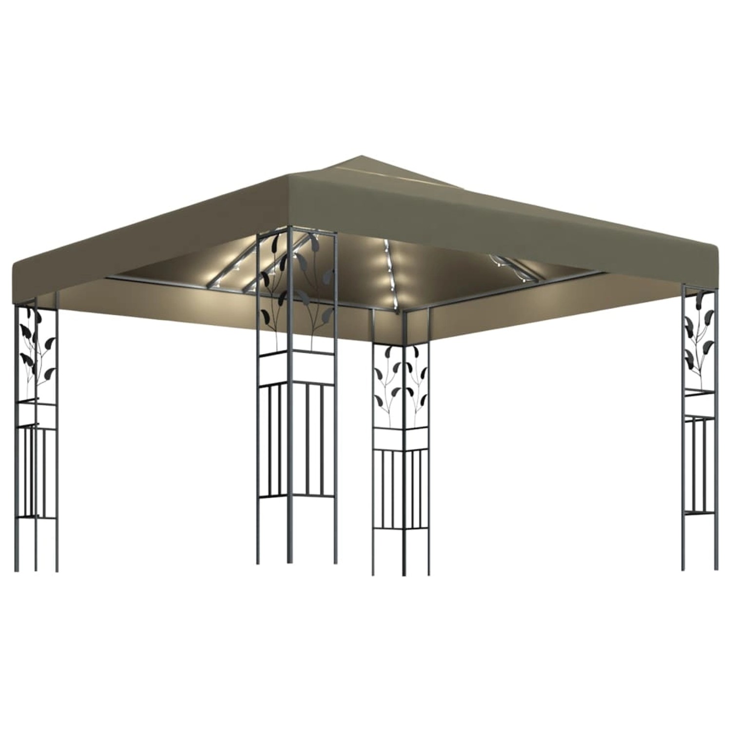 vidaXL Pavillon mit LED-Lichterkette 3x3 m Taupe Modell 1 vidaXL Pavillon mit LED-Lichterkette 3x3 m Taupe Modell 1 von VIDAXL