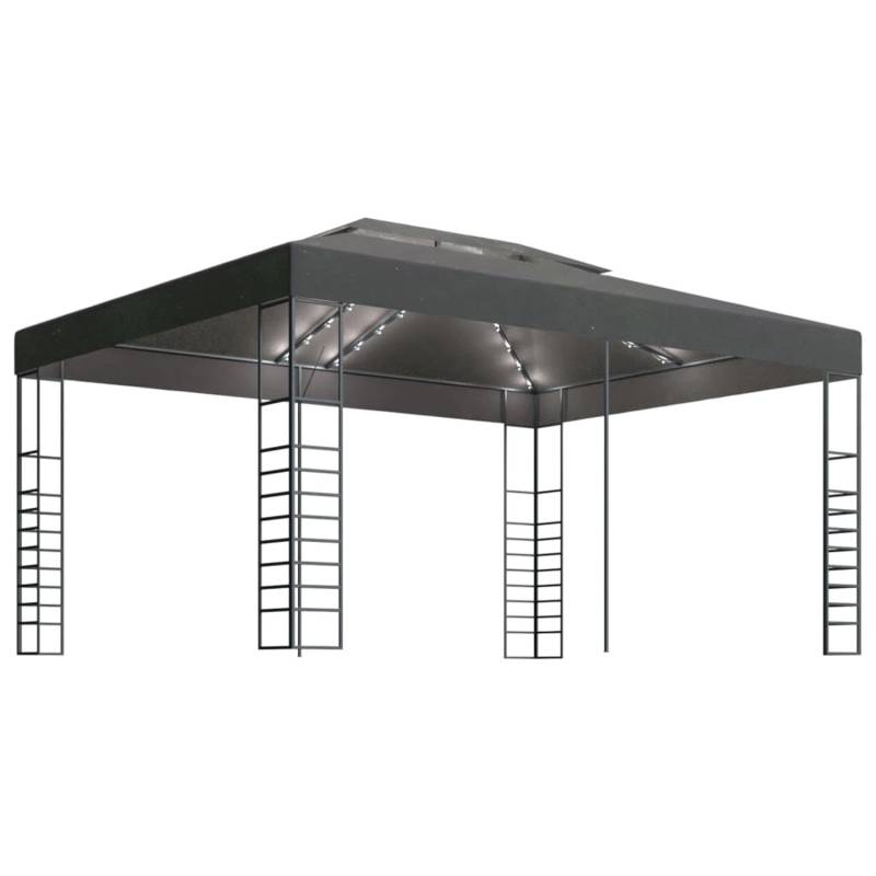 vidaXL Pavillon mit LED-Lichterkette 3x4 m Anthrazit Modell 1 von VIDAXL
