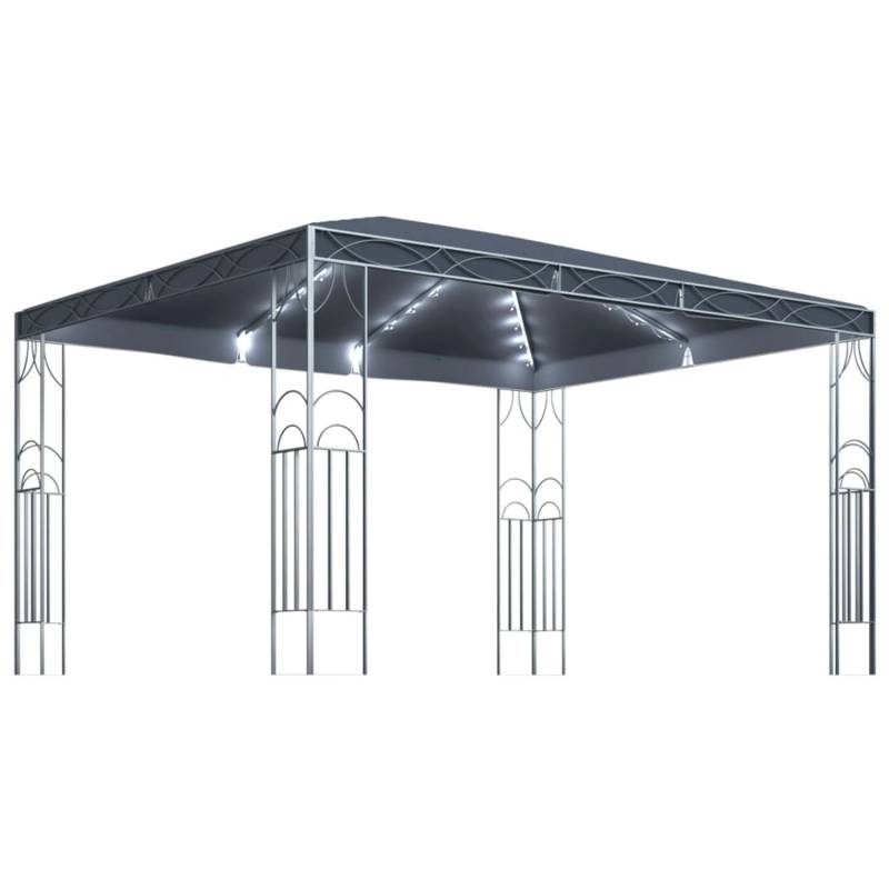 vidaXL Pavillon mit LED-Lichterkette 400x300 cm Anthrazit von VIDAXL