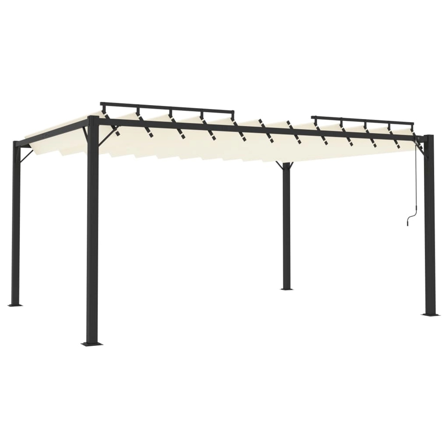 vidaXL Pavillon mit Lamellendach 3x4 m Creme Stoff und Aluminium vidaXL Pavillon mit Lamellendach 3x4 m Creme Stoff und Aluminium von VIDAXL