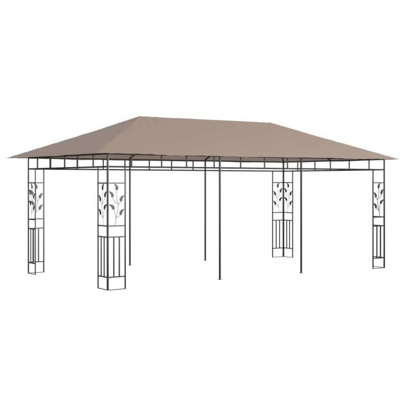 vidaXL Pavillon mit Moskitonetz 6x3x2,73 m Taupe 180 g/m2 von VIDAXL