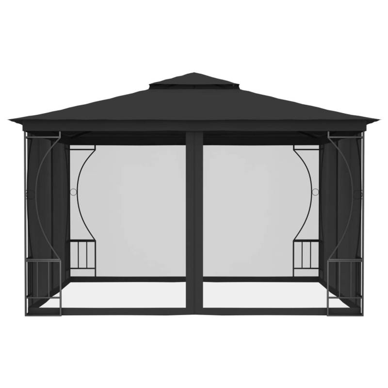 vidaXL Pavillon mit Netz 300x300x265 cm Anthrazit von VIDAXL