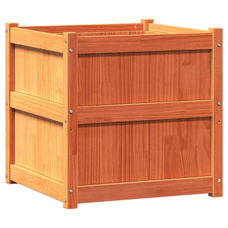 vidaXL Pflanzkübel 2 Stk Wachsbraun Massivholz Kiefer 837429 von VIDAXL