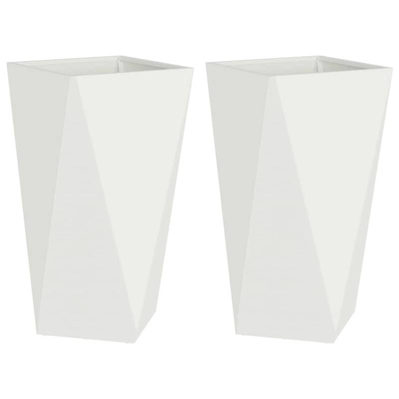 vidaXL Pflanzkübel 2 Stk Weiß 40 x 40 x 75 cm Stahl 883783 vidaXL Pflanzkübel 2 Stk Weiß 40 x 40 x 75 cm Stahl 883783 von VIDAXL