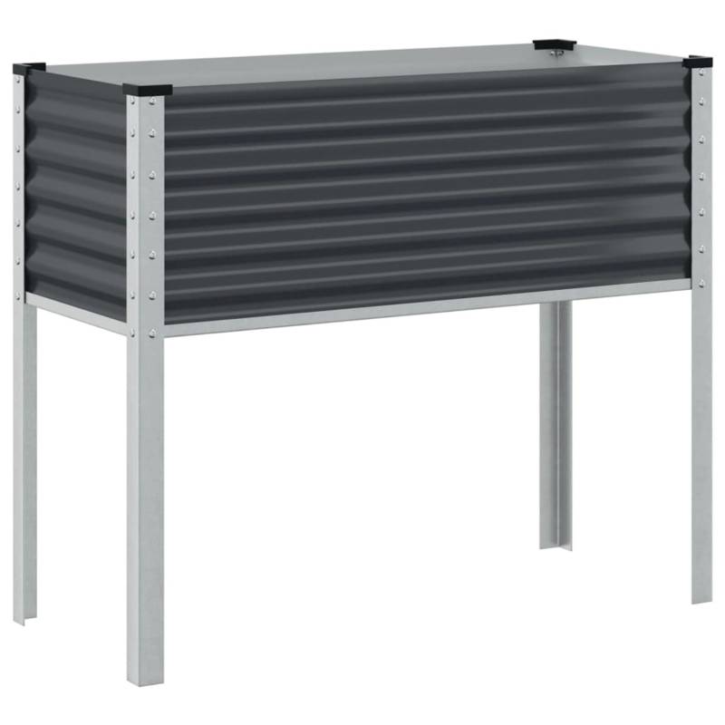 vidaXL Pflanzkübel Anthrazit 100x41x90 Stahl 2164503 von VIDAXL