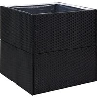 Pflanzkübel Schwarz 80x80x80 cm Poly Rattan - Vidaxl von VIDAXL