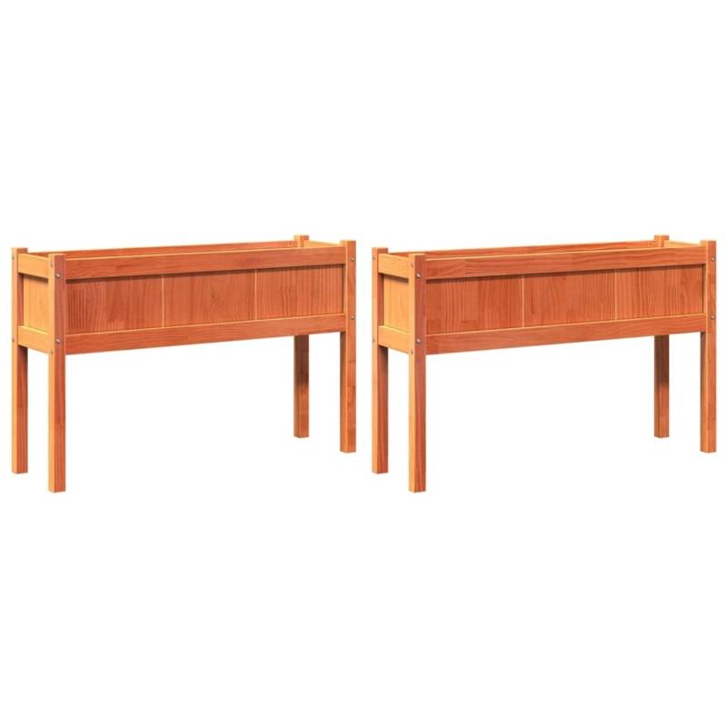 vidaXL Pflanzkübel mit Beinen 2 Stk Wachsbraun Massivholz Kiefer 837569 vidaXL Pflanzkübel mit Beinen 2 Stk Wachsbraun Massivholz Kiefer 837569 von VIDAXL