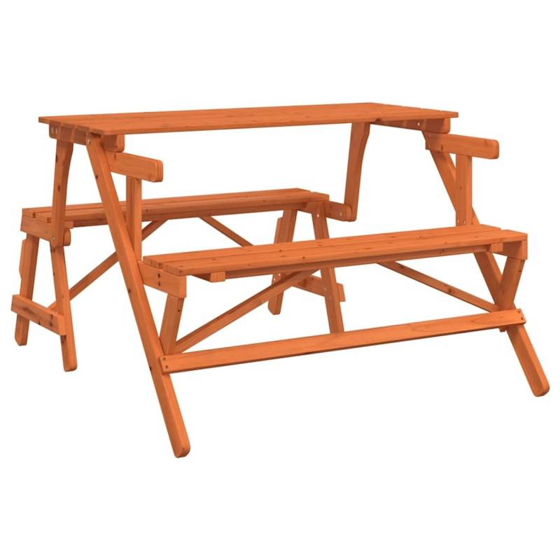 vidaXL Picknicktisch mit Bänken 2-in-1 Massivholz Tanne 4008992 von VIDAXL