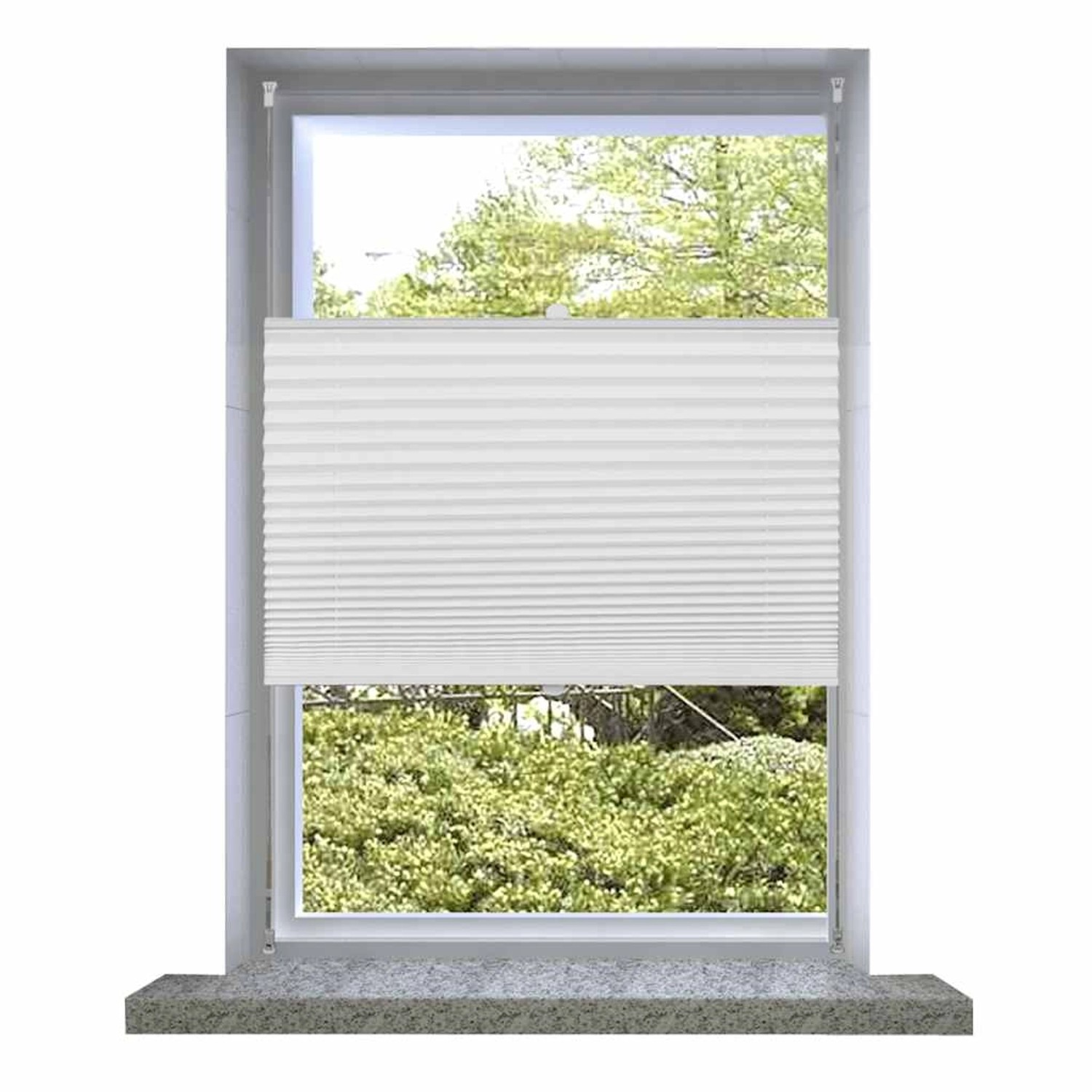 vidaXL Plissee Faltrollo Rollo Plisseerollo 40x125cm Weiß von VIDAXL