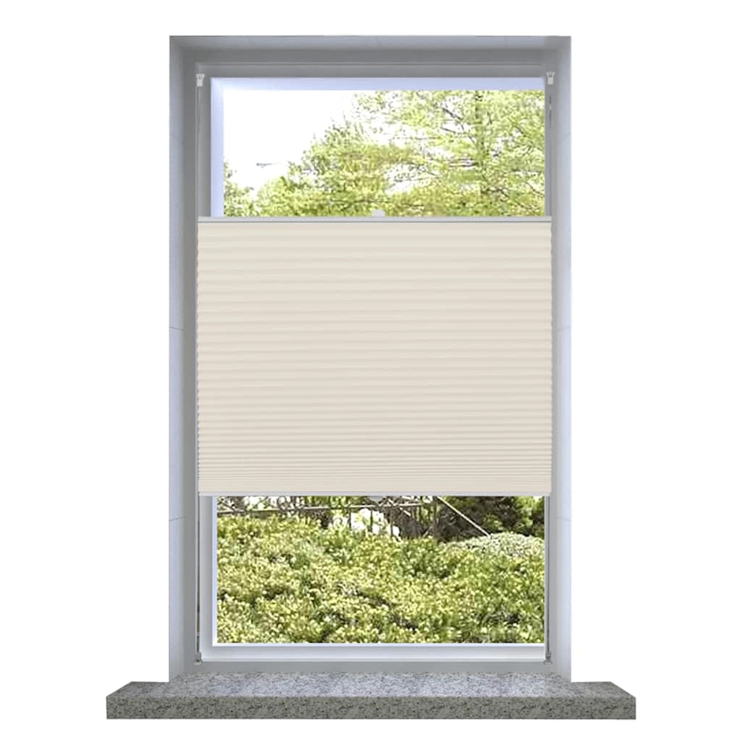 vidaXL Plissee Faltrollo Rollo Plisseerollo 40x200cm Creme von VIDAXL