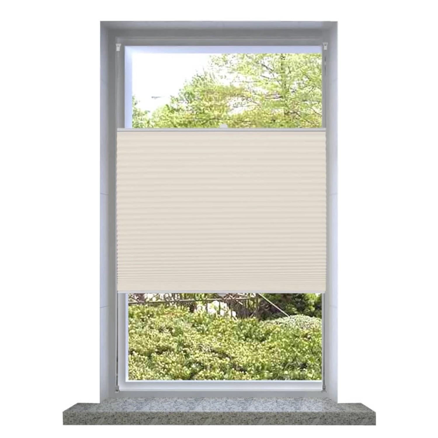 vidaXL Plissee Faltrollo Rollo Plisseerollo 60x100cm Creme von VIDAXL